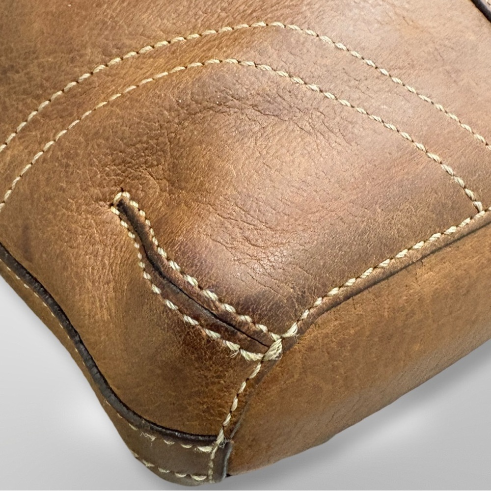 Coach 1941 Chelsea Brown Laced Leather Crossbody Shoulder Bag Brass Hardware - Picture 7 of 13